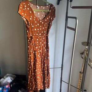 Floral Brown Dress cotton on